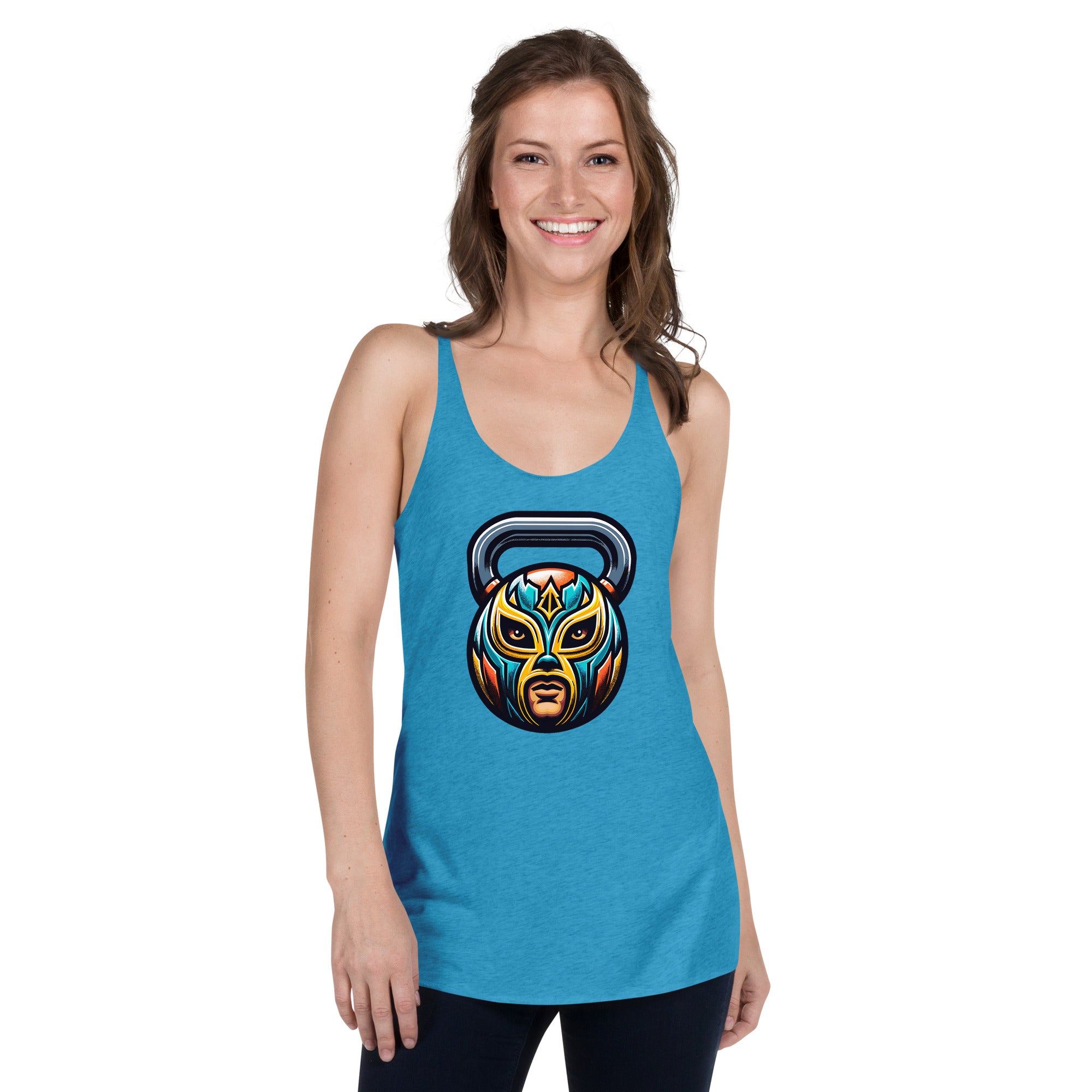 Luchador Mask Kettlebell Tank Top