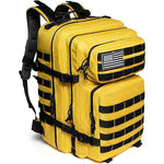 Yellow 45L Military Tactical Backpack Molle EDC Hiking Rucksack