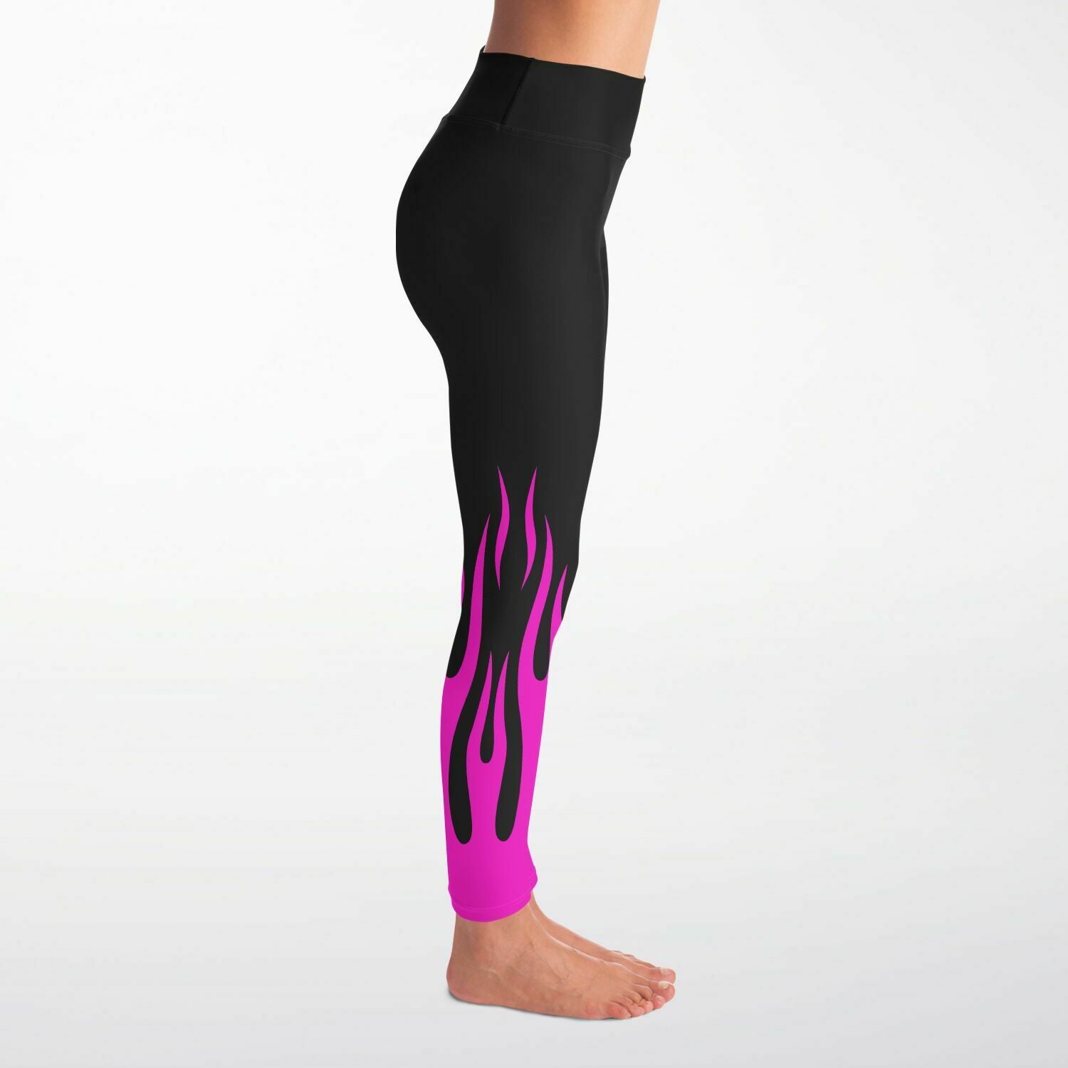 Pink Fire Flames Leggings