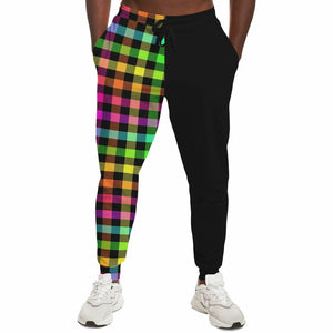 Unisex Rainbow Pride Plaid LGBTQA+ Athletic Joggers
