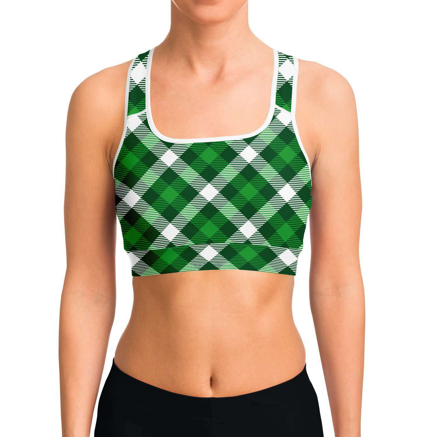 Women's Irish Pride St. Patrick's Day Athletic Sports Bra Model Front