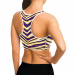 Minnesota Zebra Stripe Sports Bra