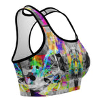 Women's Scrambled Digital TV Signal Athletic Sports Bra Right