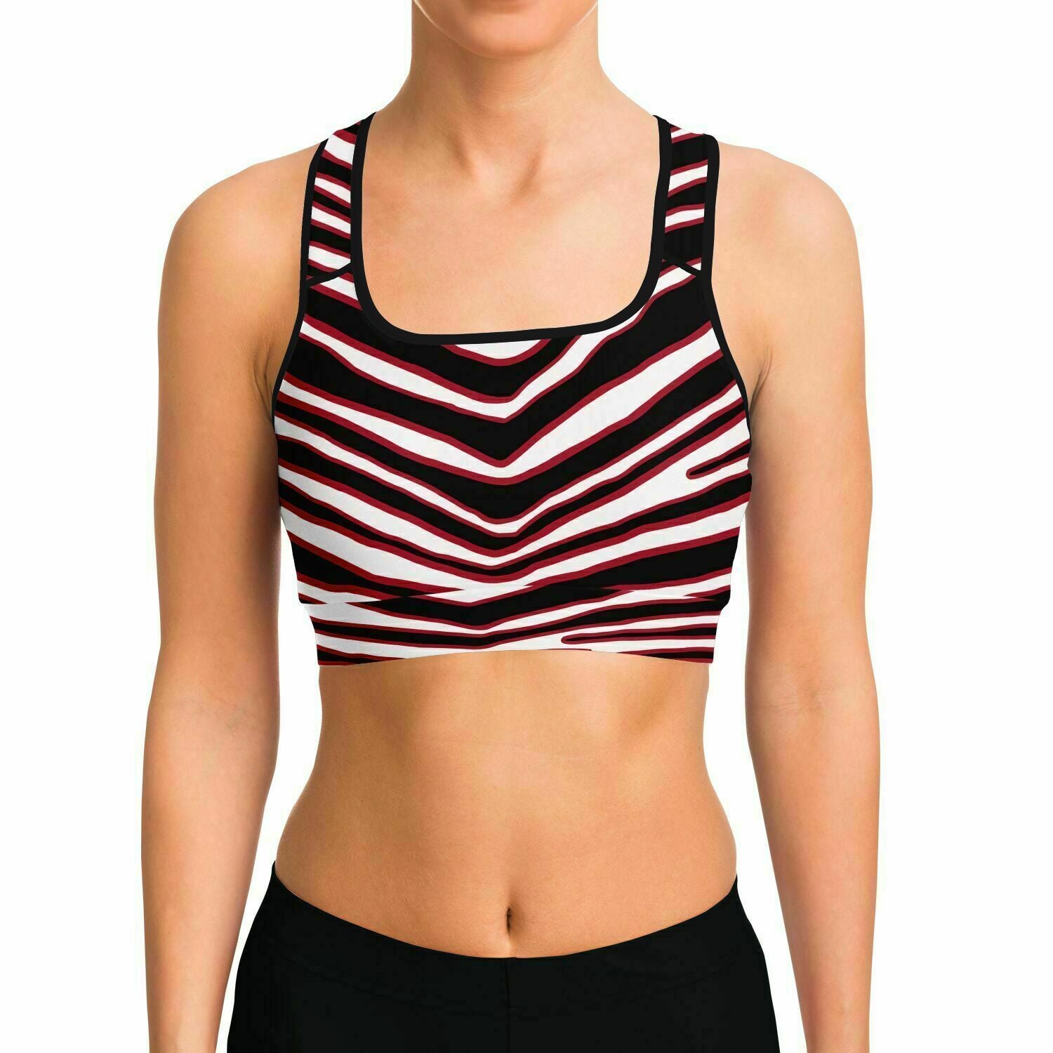 Atlanta Zebra Stripe Sports Bra