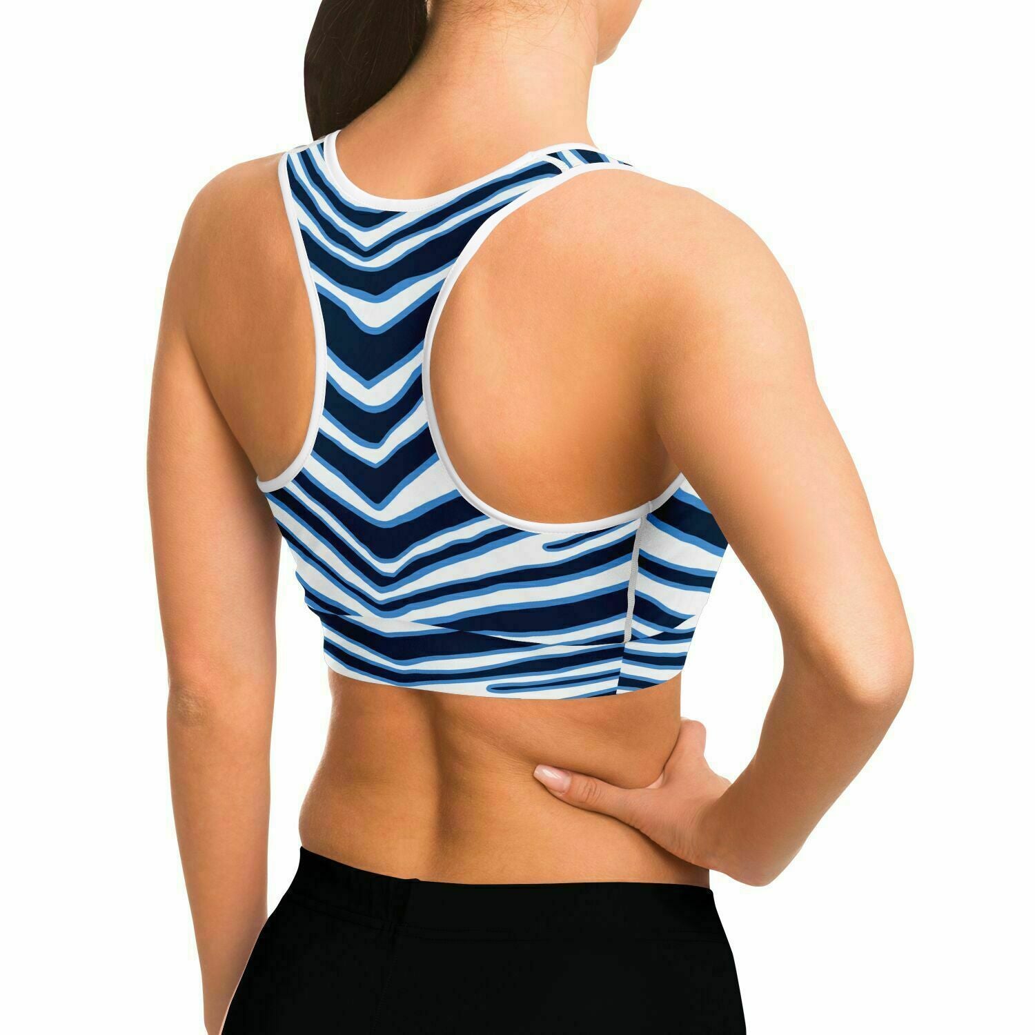 Tennessee Zebra Stripe Sports Bra