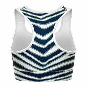 Dallas Zebra Stripe Sports Bra