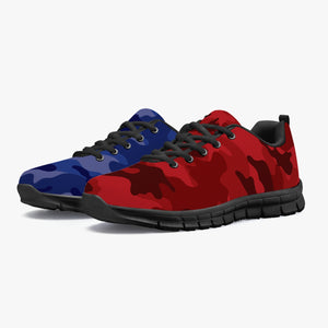 All Blue Red Camo Sneakers
