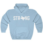 Baby Blue White Texas State Strong Gym Fitness Weightlifting Powerlifting CrossFit Muscle Hoodie