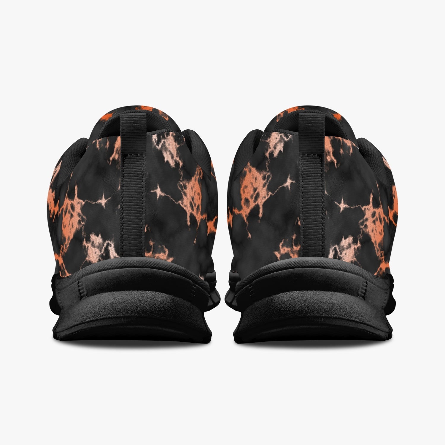 Black Orange Marble Sneakers