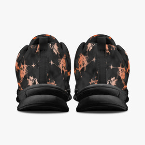 Black Orange Marble Sneakers