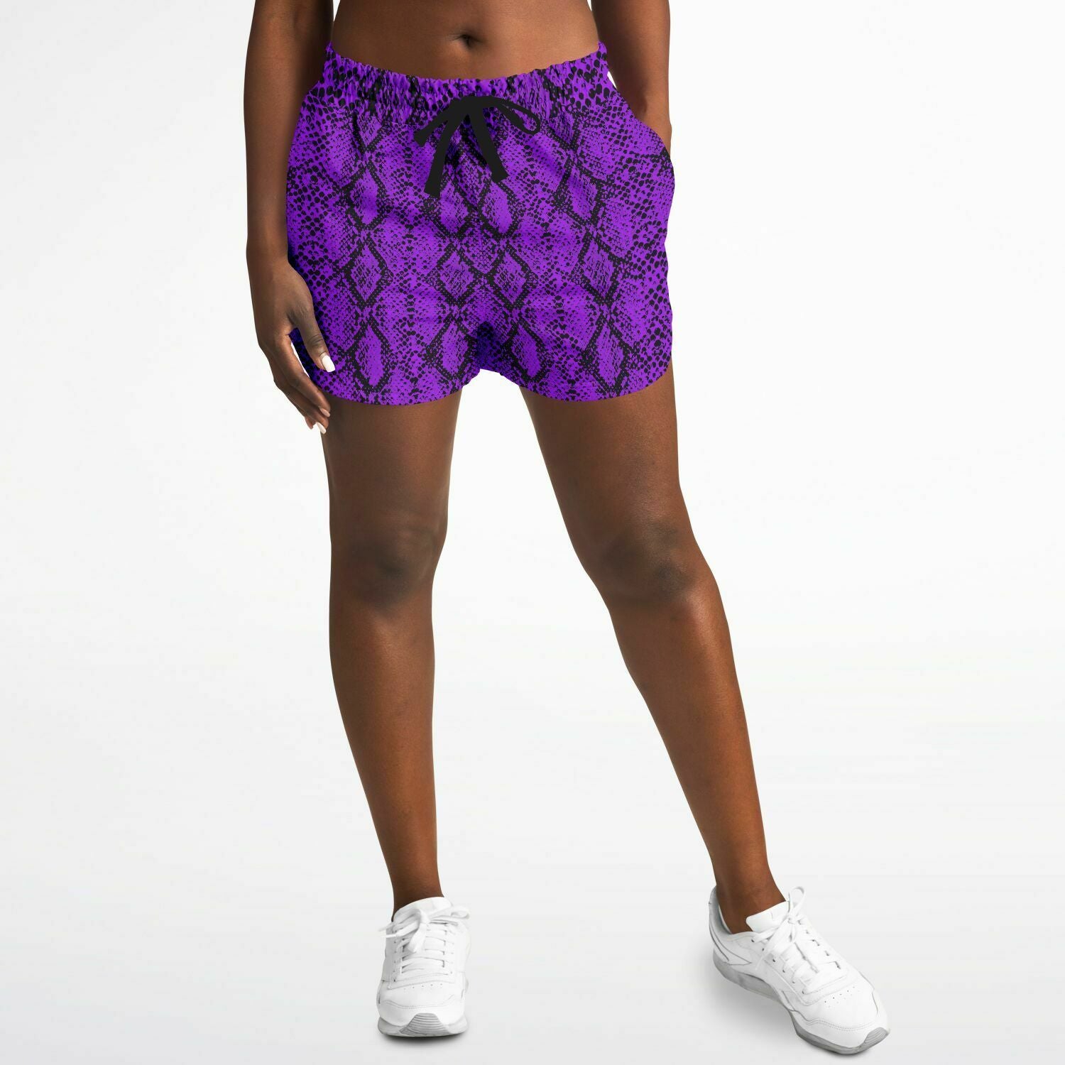 Purple Snakeskin Running Shorts