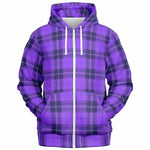 Purple Plaid Hoodie