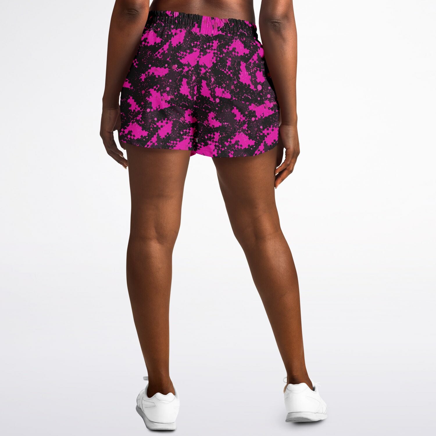 Pink Digital Camo Running Shorts