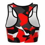 M90 Red Modern Warfare Camo Sports Bra