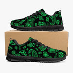 Women's Mint Green Highlighter Paisley Gym Workout Running Sneakers
