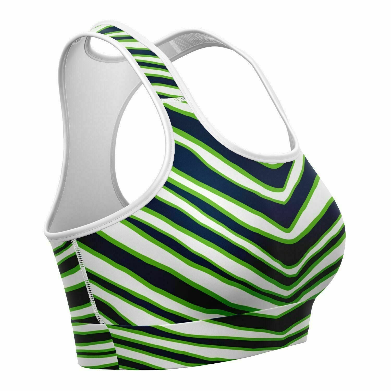 Seattle Zebra Stripe Sports Bra