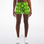 Green Snakeskin Shorts