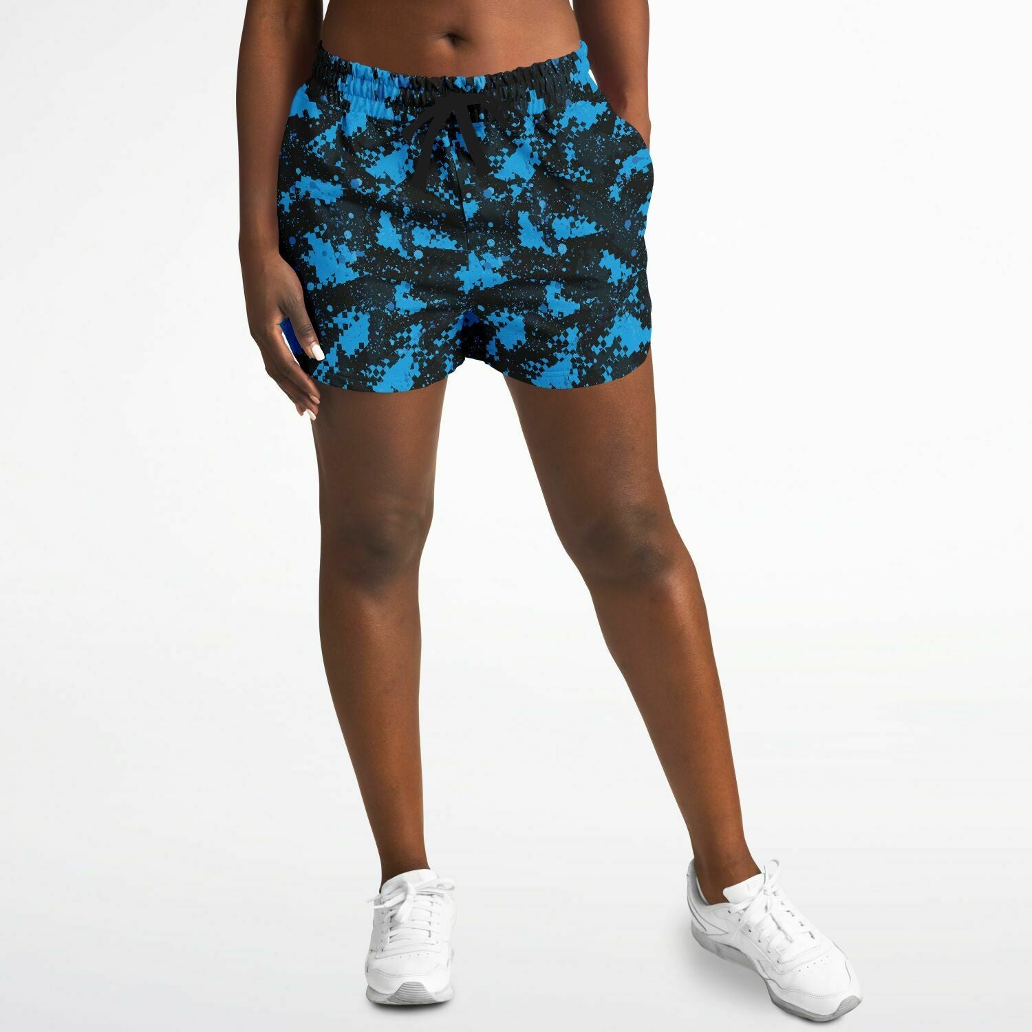 Blue Digital Camo Running Shorts