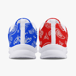 Women's Red White Blue USA Paisley Bandana Gym Sneakers Back