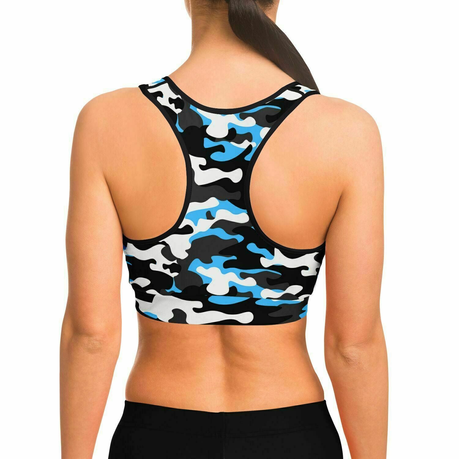 Urban Jungle Carolina Blue Camo Sports Bra