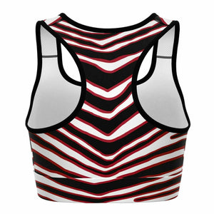 Atlanta Zebra Stripe Sports Bra