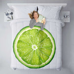 Fresh Lime Fruit Slice Winter Micro Blanket