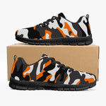 Women's Urban Jungle Orange White Black Camouflage Running Shoes Sneakers