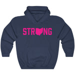 Pink Blue Ohio State Strong Gym Fitness Weightlifting Powerlifting CrossFit Muscle Hoodie