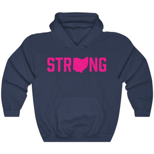 Pink Blue Ohio State Strong Gym Fitness Weightlifting Powerlifting CrossFit Muscle Hoodie