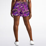 Purple Gold Flake Galaxy Running Shorts