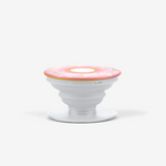 Pink Glazed Breakfast Pastry Donut Pearl Popsocket White Profile