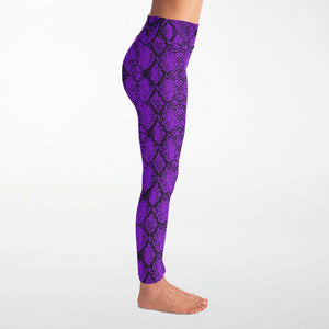 Purple Snakeskin Leggings