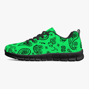 Mint Green Highlighter Split Paisley Sneakers