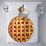 Hot Fresh Strawberry Pie Dessert Winter Micro Blanket