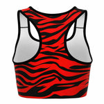 Red Eye Of The Tiger Sports Bra