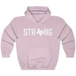 Pink White Texas State Strong Gym Fitness Weightlifting Powerlifting CrossFit Muscle Hoodie
