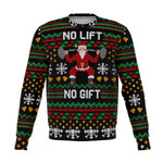 Funny No Lift No Gift Santa Clause Needlepoint Stitch Ugly Christmas Sweater