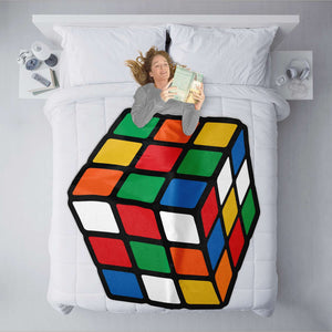 Classic 3-D Cube Puzzle Winter Blanket