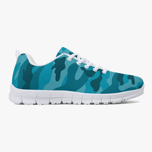 All Cyan Camo Sneakers