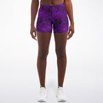 Purple Spider Web Shorts