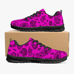Half Black Pink Paisley Sneakers