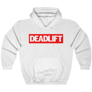 White Red Deadlift Comic Cosplay Gym Fitness Weightlifting Powerlifting CrossFit Hoodie