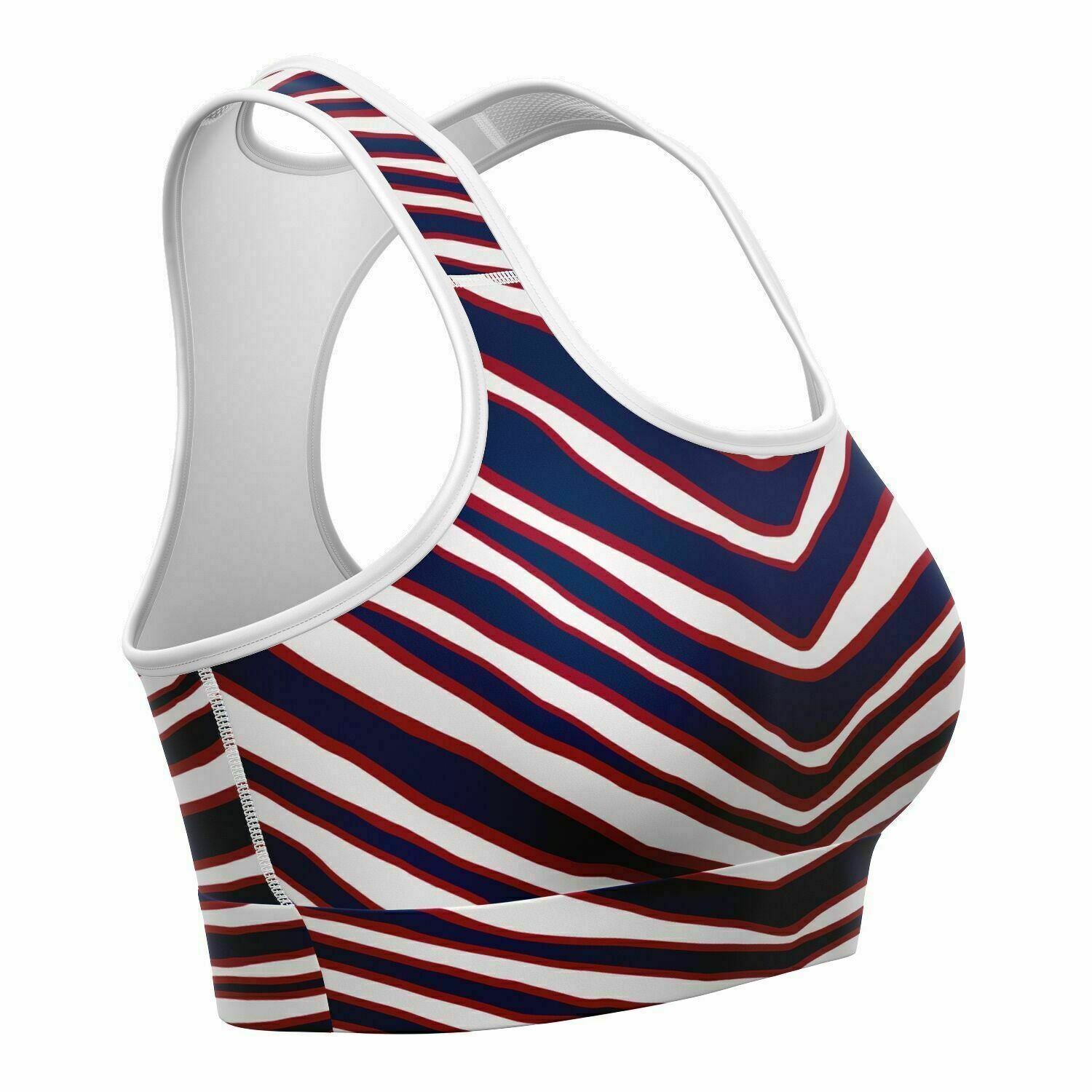 New York Zebra Stripe Sports Bra