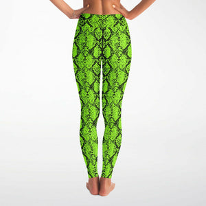 Green Snakeskin Leggings