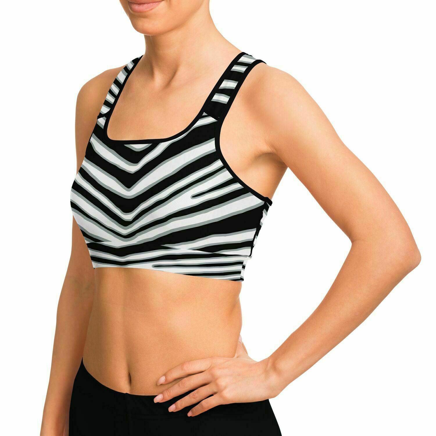 Las Vegas Zebra Stripe Sports Bra