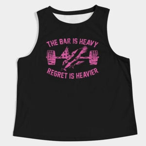 Pink The Bar Is Heavy Sleeveless Crop Top