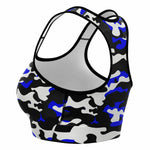 Urban Jungle Blue Camo Sports Bra