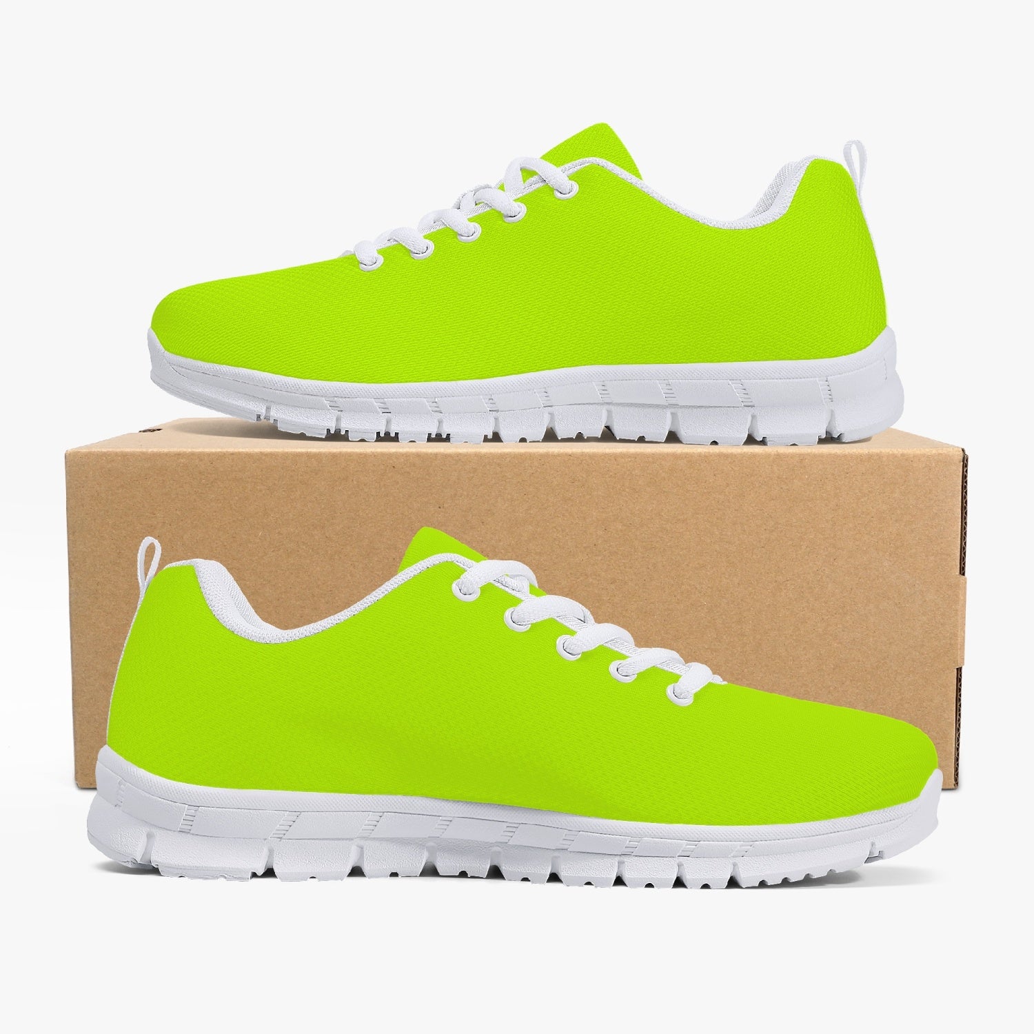 Women's Neon Fluorescent Green Gym Running Sneakers