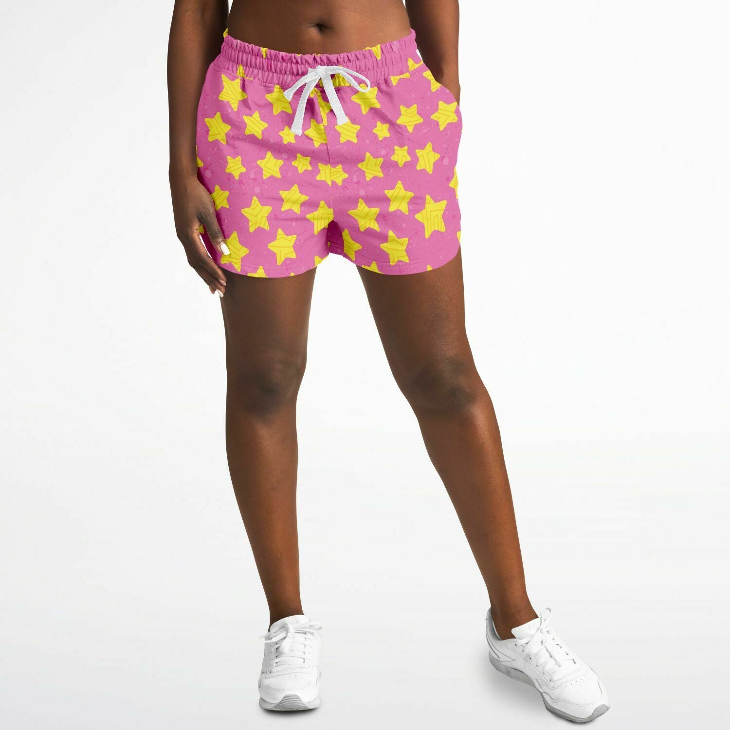 Pink Star Power Running Shorts