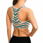 Miami Zebra Stripe Sports Bra